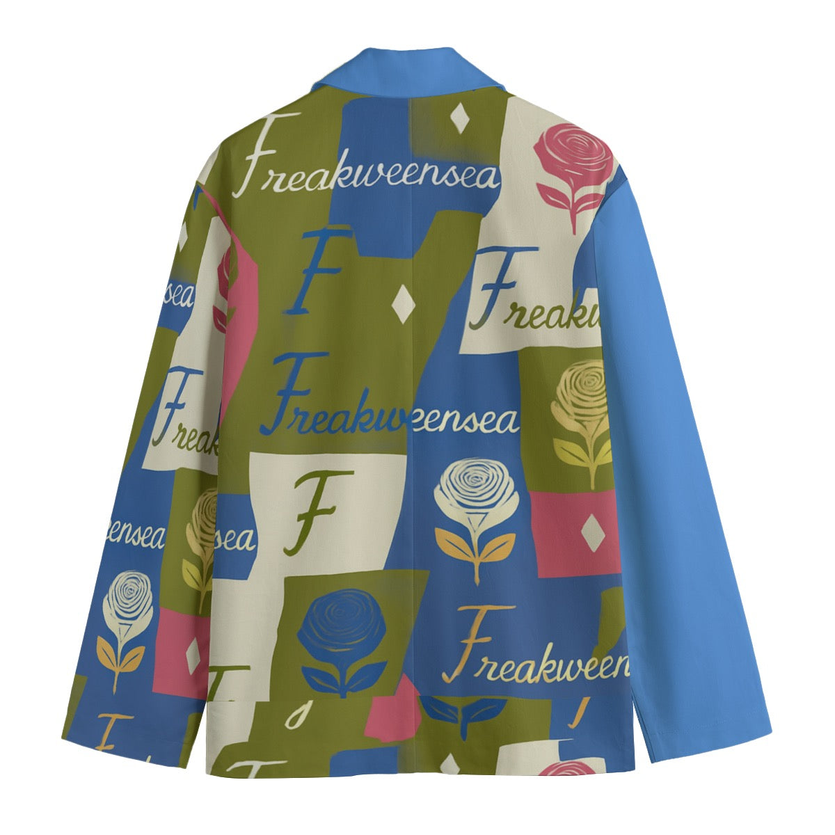 Freakweensea Men's Casual Flat Lapel Collar Blazer | 245GSM Cotton