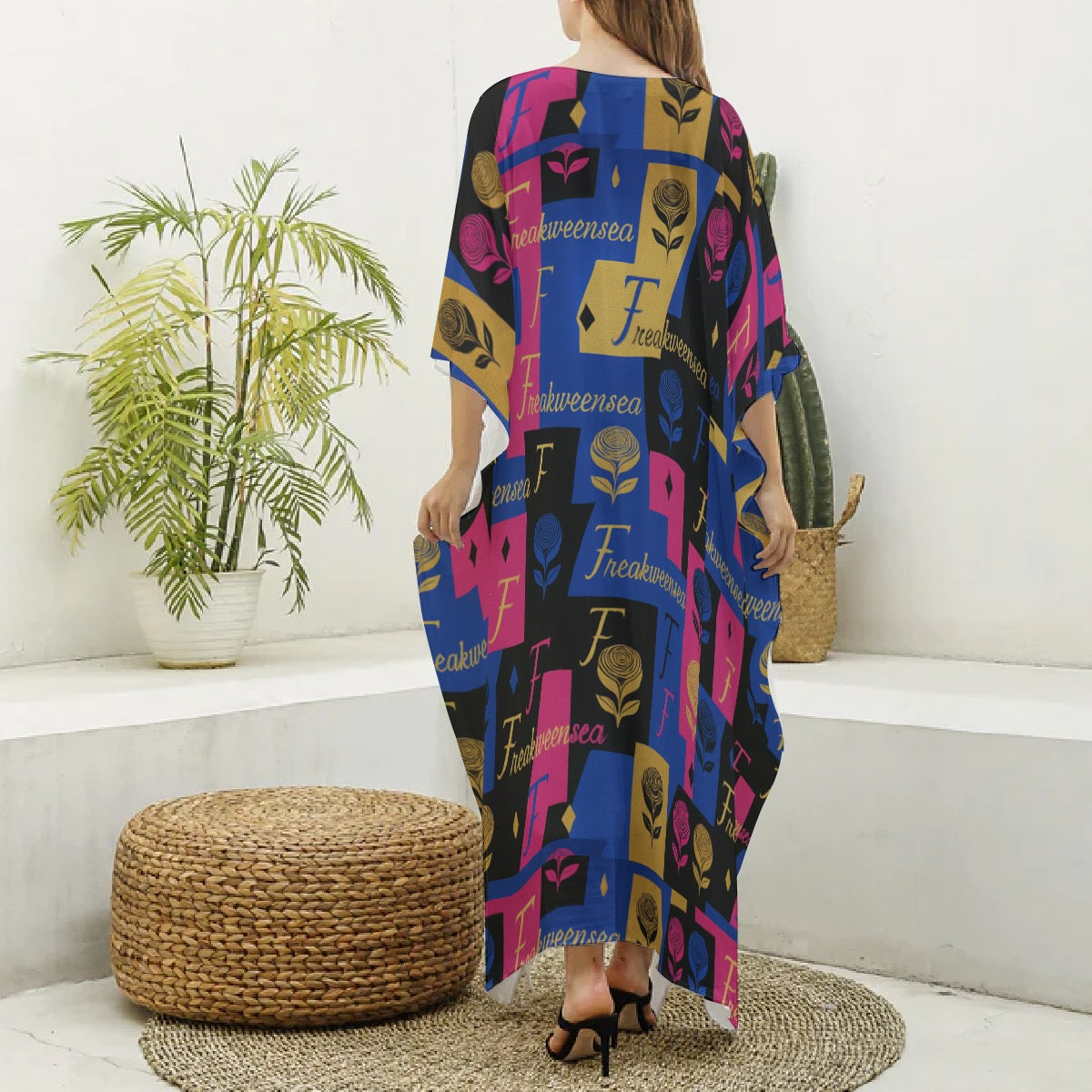Freakweensea Women's V-neck Kaftan Robe