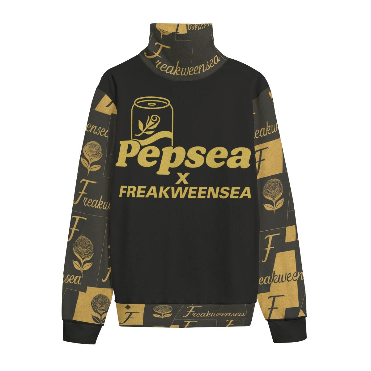 Pepsea X Freakweensea Unisex Turtleneck Knitted Fleece Sweater