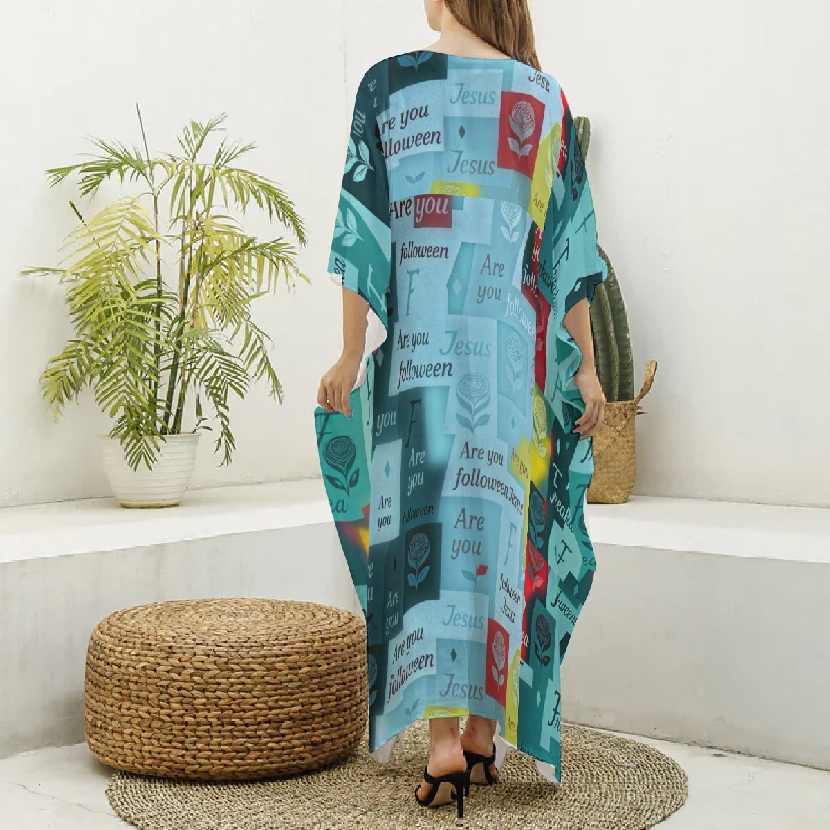 Freakweensea Women's V-neck Kaftan Robe