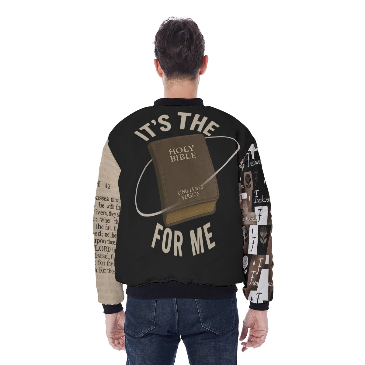 Freakweensea Men's Bomber Jacket Without Sleeve Pocket