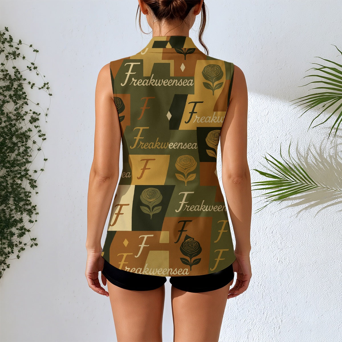 Freakweensea Women's Sleeveless Blazer-Style Vest