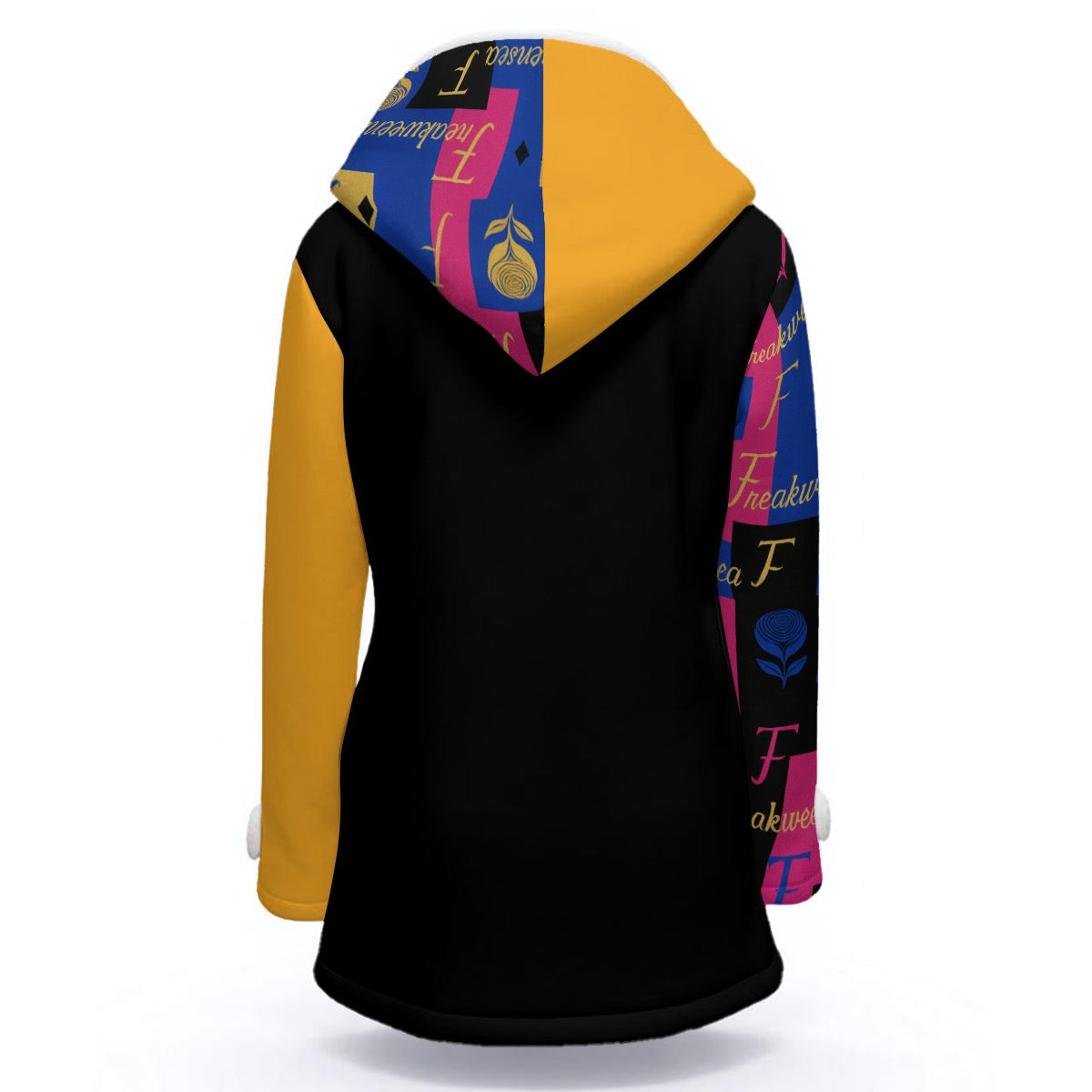 Freakweensea Women's Hooded Double-Breasted Winter Coat With Fleece