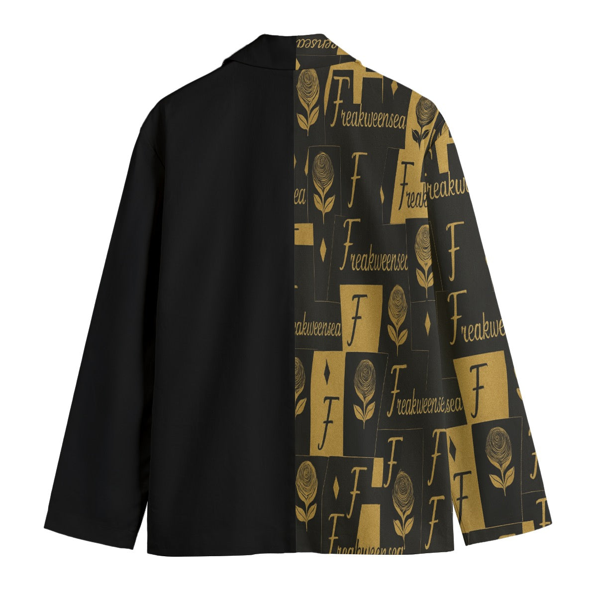 Freakweensea Men's Casual Flat Lapel Collar Blazer | 245GSM Cotton