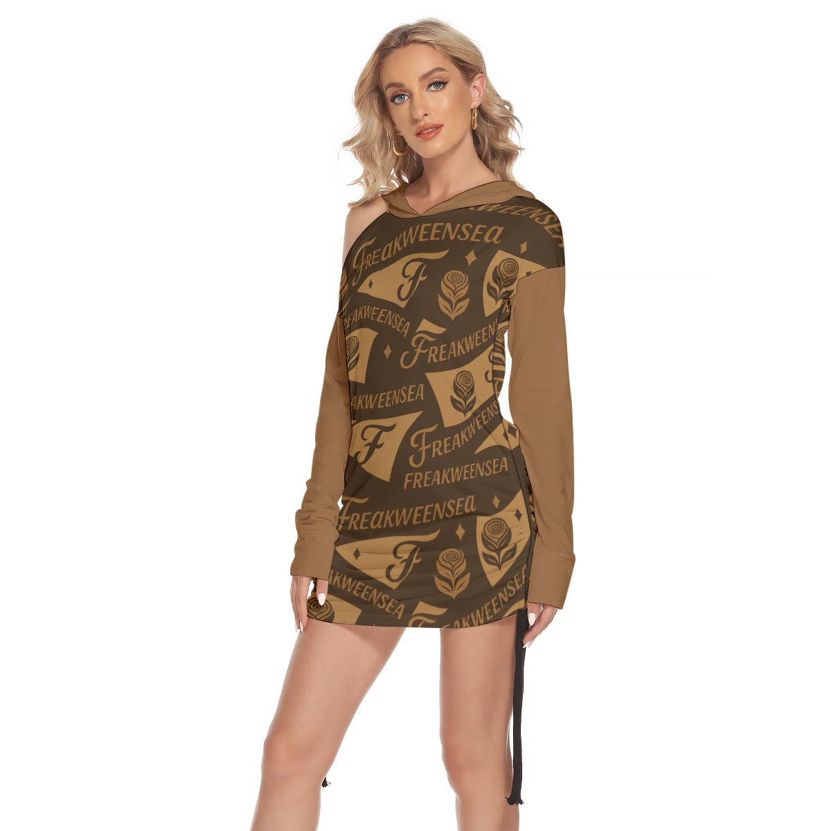 Freakweensea One-shoulder Dress With Waist Shirring