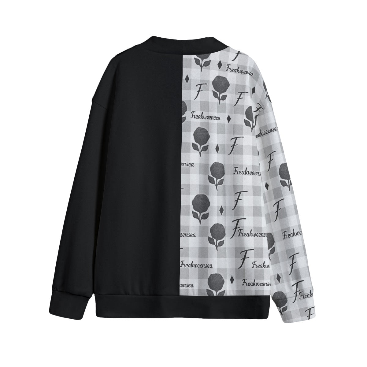 Freakweensea Unisex V-neck Knitted Fleece Cardigan With Button Closure