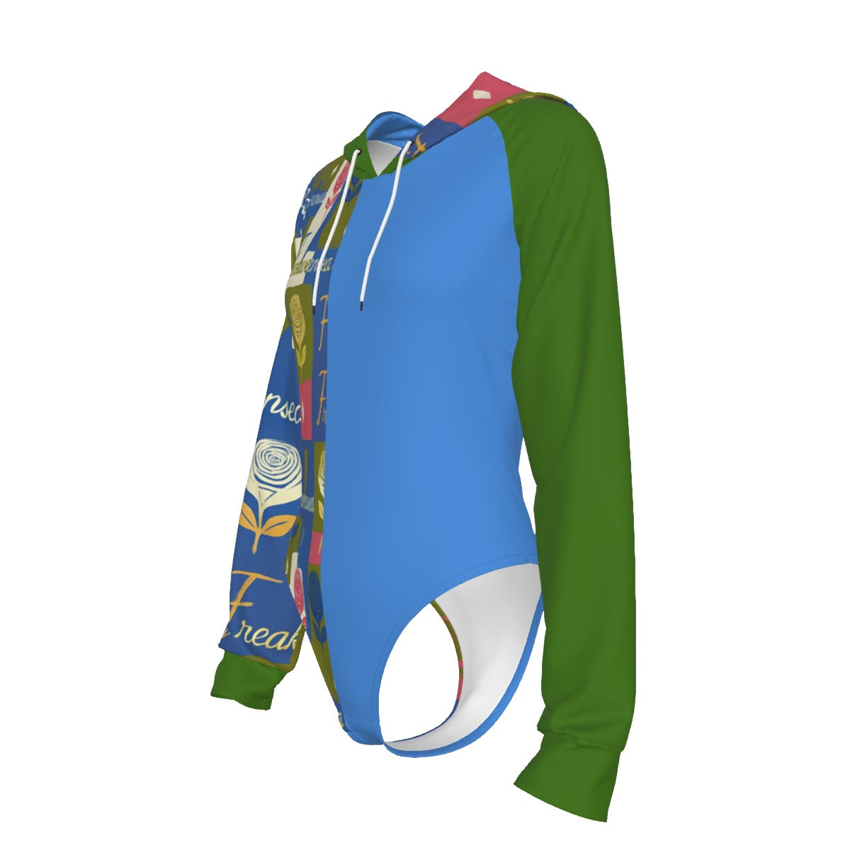 Freakweensea Raglan Sleeve Hooded Bodysuit