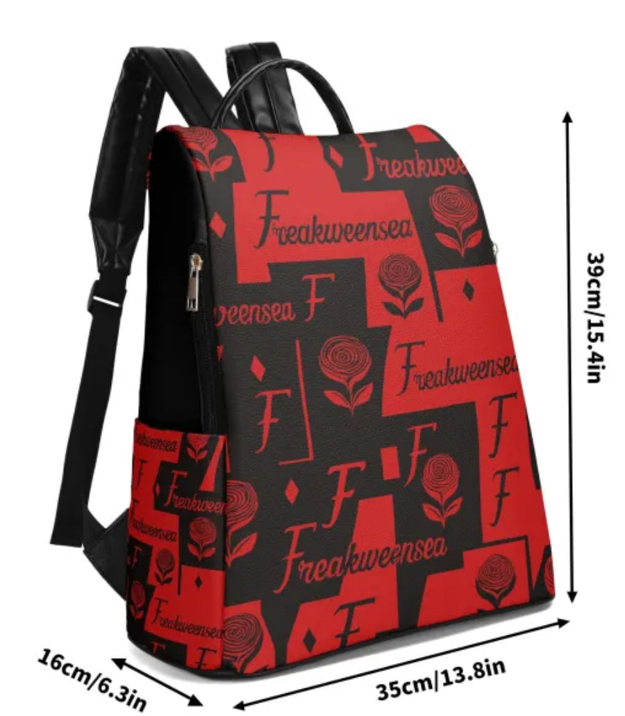 Red and black luxury freakweensea antitheft bag