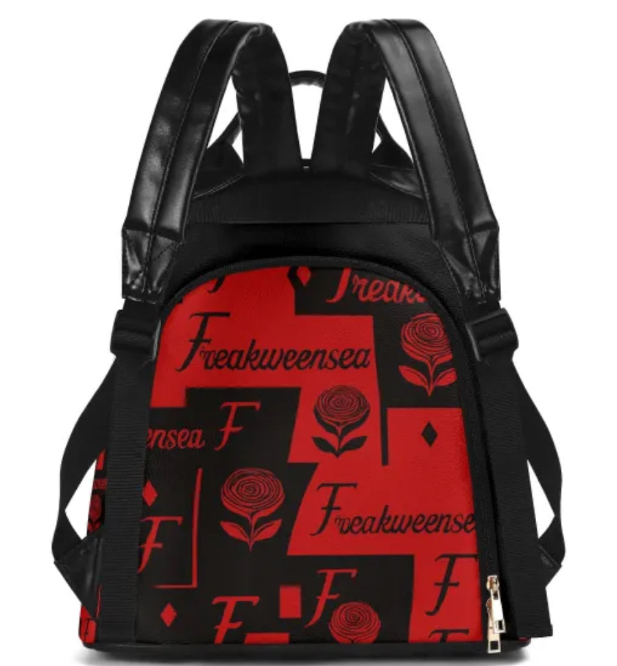 Red and black luxury freakweensea antitheft bag