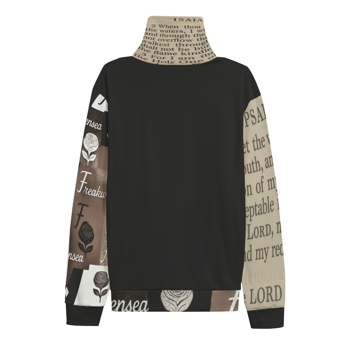 Word up X Freakweensea Unisex Turtleneck Knitted Fleece Sweater