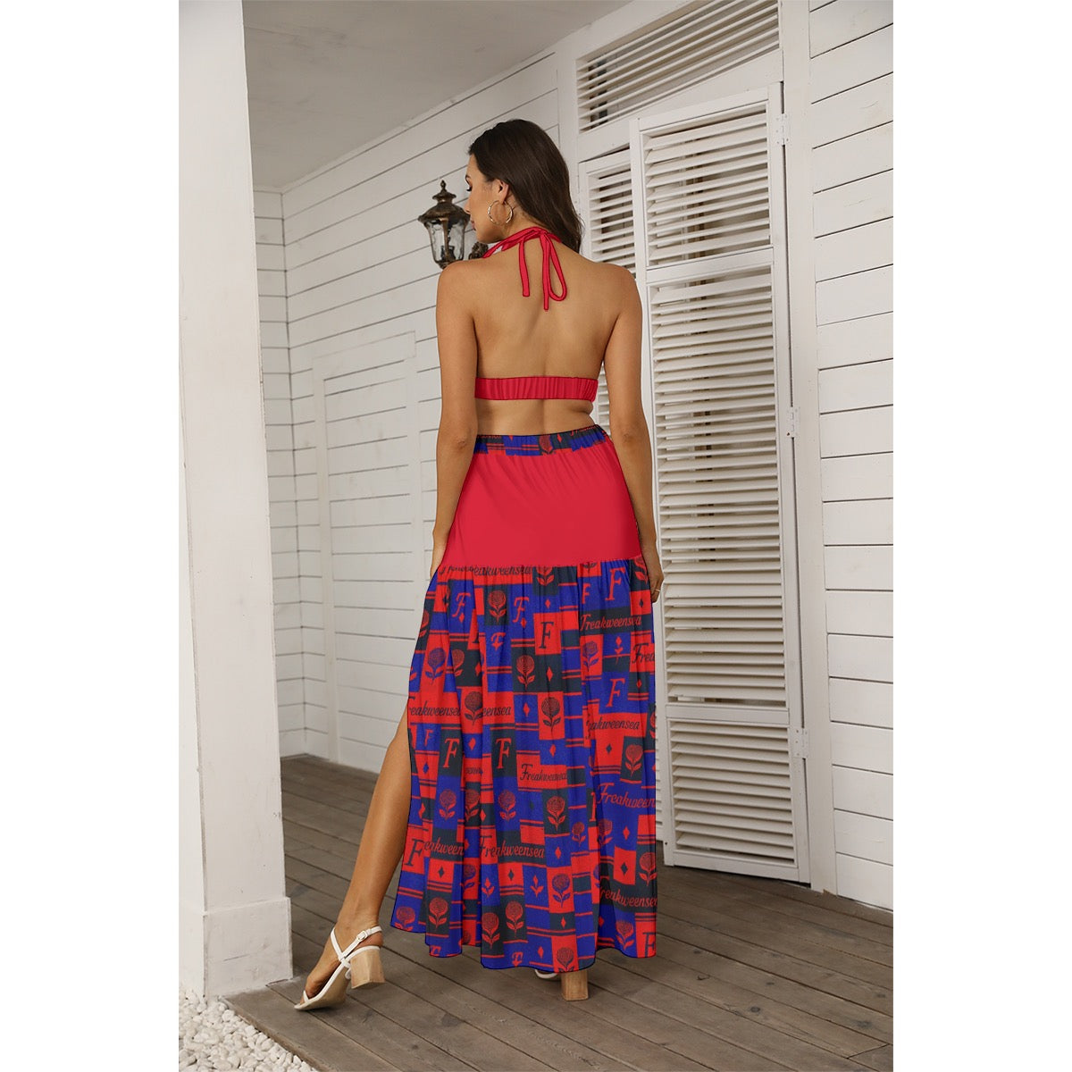 Freakweensea Tie Back Wrap Top and Skirt set