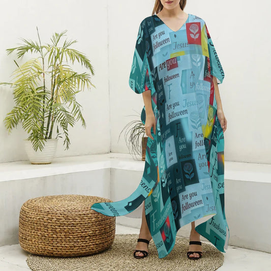Freakweensea Women's V-neck Kaftan Robe