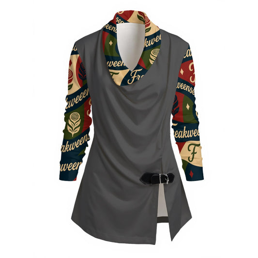 Freakweensea Women’s Draped Long Sleeve Top