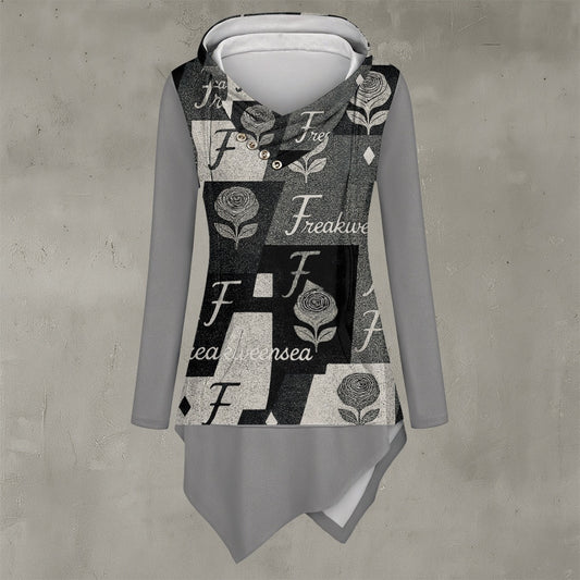 Freakweensea Asymmetric Hem Hoodie
