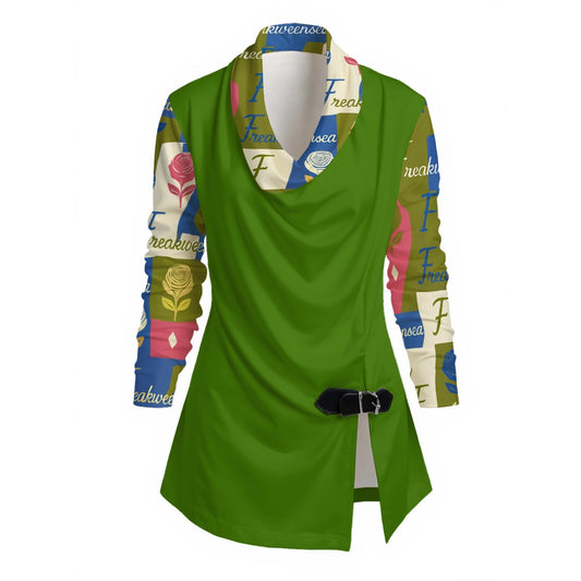Freakweensea Women's Draped Long Sleeve Top