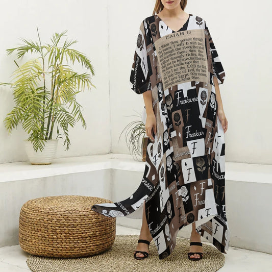 Word Up x Freakweensea Women's V-neck Kaftan Robe