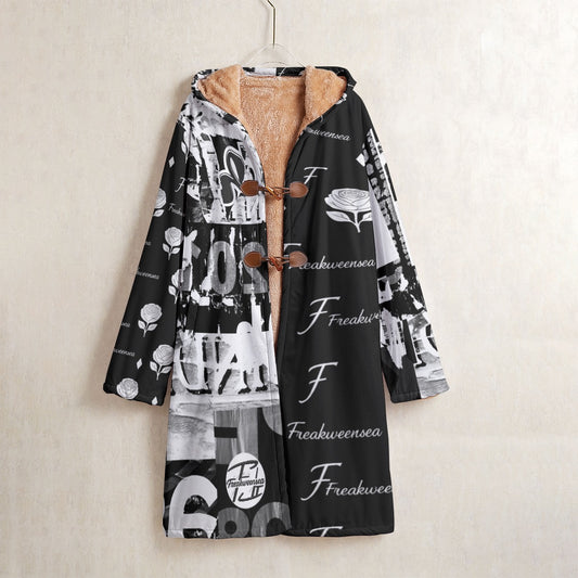Freakweensea Men's Horn Button Long Fleece Windbreaker