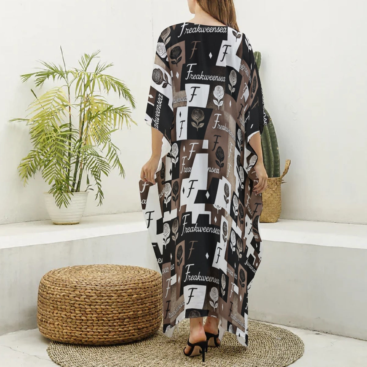 Word Up x Freakweensea Women's V-neck Kaftan Robe