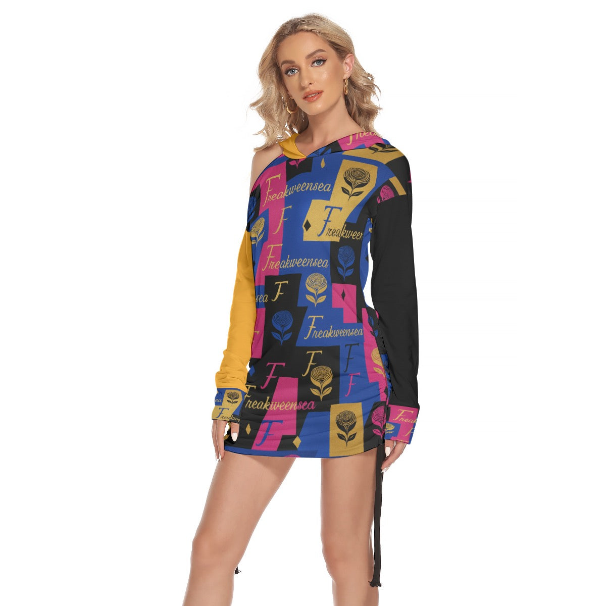 Freakweensea One-shoulder Dress With Waist Shirring