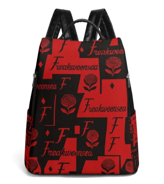 Red and black luxury freakweensea antitheft bag
